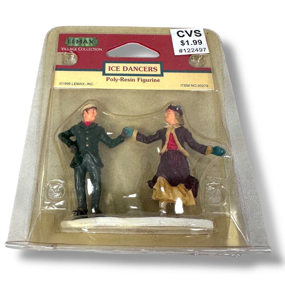 Vintage‎ Lemax Village Collection Ice Dancers Figurines Set of 3 #122497 New